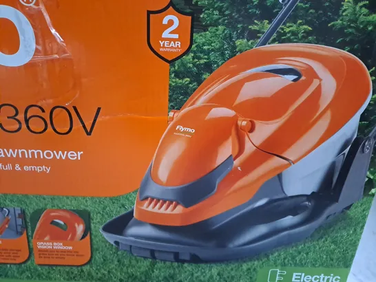 BOXED FLYMO EASI GLIDE 360V ELECTRIC HOVER COLLECT LAWNMOWER 