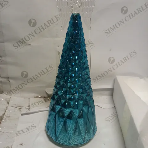 MR CHRISTMAS SPECIALTY MERCURY GLASS LIGHT UP COLOUR MORPH STANDING DECOR, BLUE ANGEL