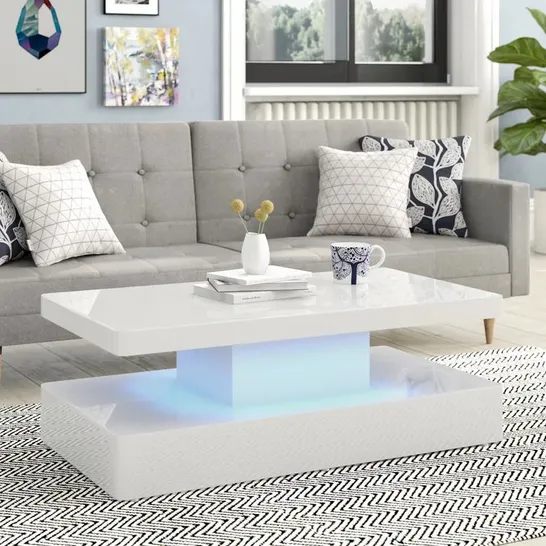 BOXED TIMOTE SOLID COFFEE TABLE WHITE GLOSS