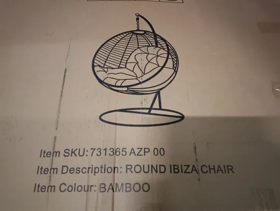 BOXED ROUND IBIZA CHAIR IN BAMBOO - 1 BOX