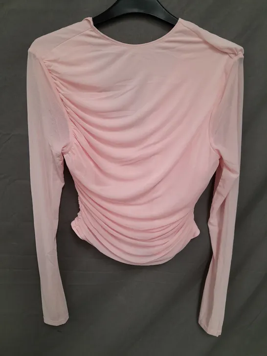 MARS THE LABEL RUCHED FRONT TOP PINK SIZE 16