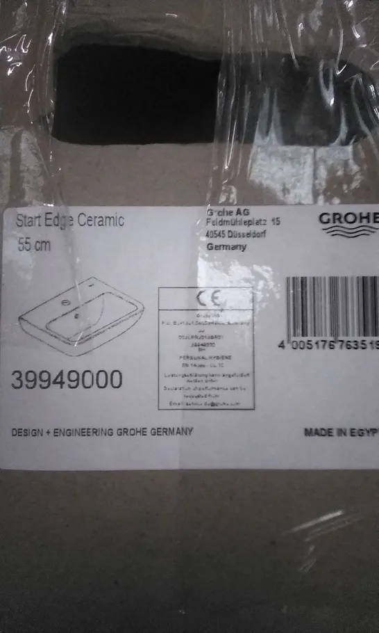 BOXED GROHE 55CM START EDGE CERAMIC SINK 