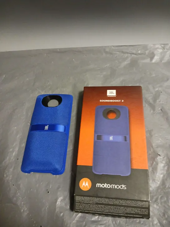 BOXED JBL SOUNDBOOST 2 BY MOTOMODS 