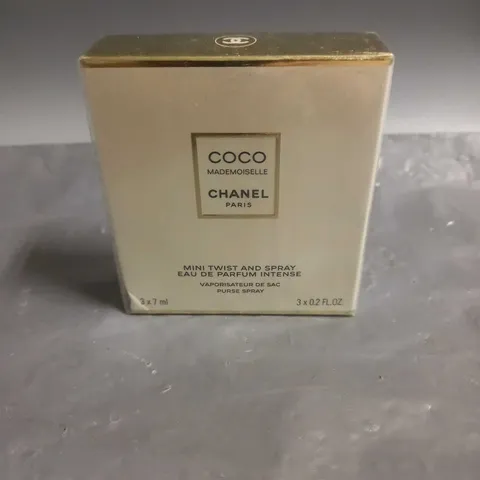 BOXED AND SEALED CHANEL COCO MADEMOISELLE MINI TWIST EAU DE PARFUM 3X7ML