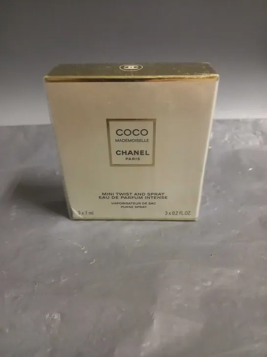 BOXED AND SEALED CHANEL COCO MADEMOISELLE MINI TWIST EAU DE PARFUM 3X7ML