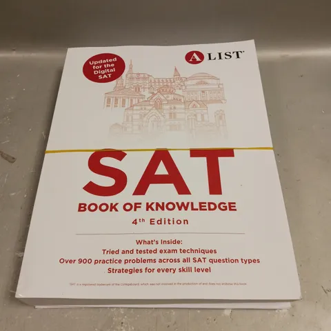 A LIST SAT BOOK OF KNOWLEDGE 4TH EDITION 