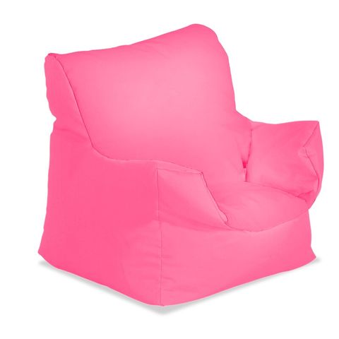 FAUX LEATHER BEAN BAG CHAIR-PINK
