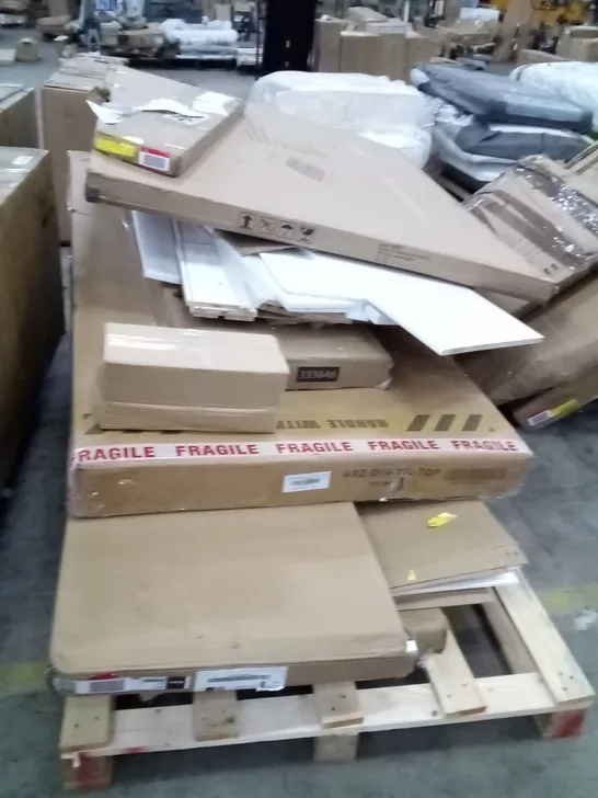 PALLET OF ASSORTED BOXED FURNITURE PARTS