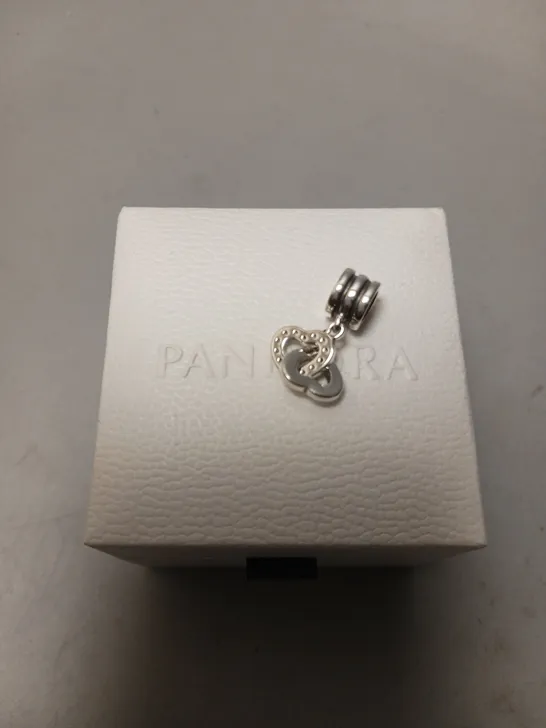 PANDORA DOUBLE HEART DANGLE CHARM 