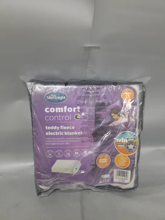 SILENT NIGHT TEDDY FLEECE ELECTRIC BLANKET - SINGLE 