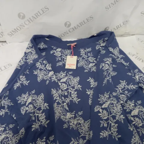 WHITESTUFF FLORAL TUNIC BLUE/MULTI UK SIZE 12