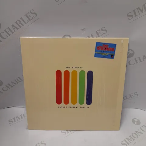 BOX OF APPROXIMATELY 10 ASSORTED VINYL DISKS TO INCLUDE THE STROKES, JAPAN, SUPER HUMAN ETC