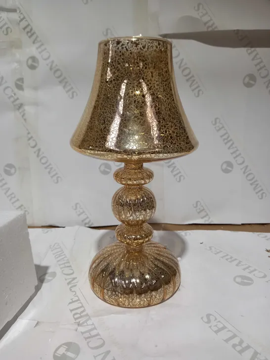 HOME REFLECTIONS PRE-LIT LED MERCURY GLASS LAMP GOLD