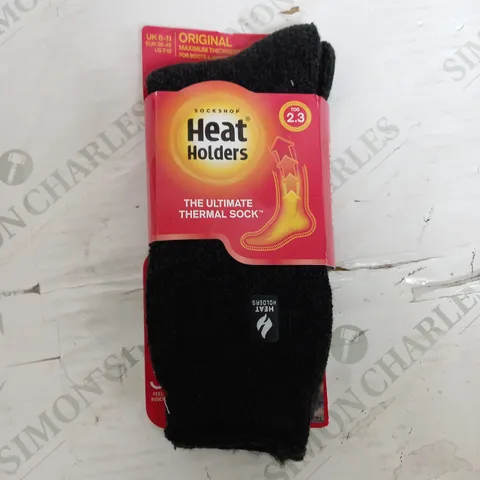 HEAT HOLDERS THE ULTIMATE SOCK IN BLACK - 6-11