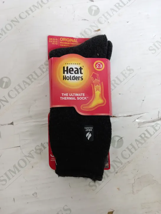 HEAT HOLDERS THE ULTIMATE SOCK IN BLACK - 6-11