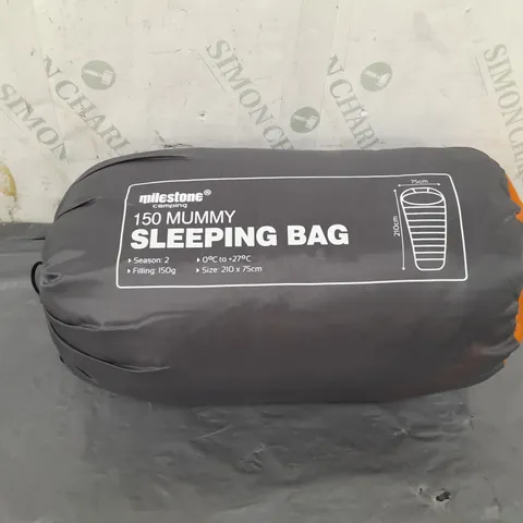 MILESTONE CAMPING 150 MUMMY SLEEPING BAG 