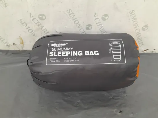 MILESTONE CAMPING 150 MUMMY SLEEPING BAG 