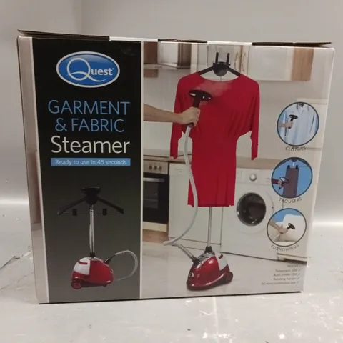 BOXED QUEST GARMENT AND FABRIC STEAMER