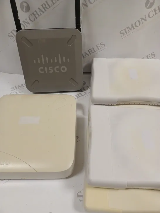 LOT OF 6 ASSORTED NETWORKING ITEMS TO INCLUDE CISCO WAP200 AND RUCKUS ACCESS POINTS