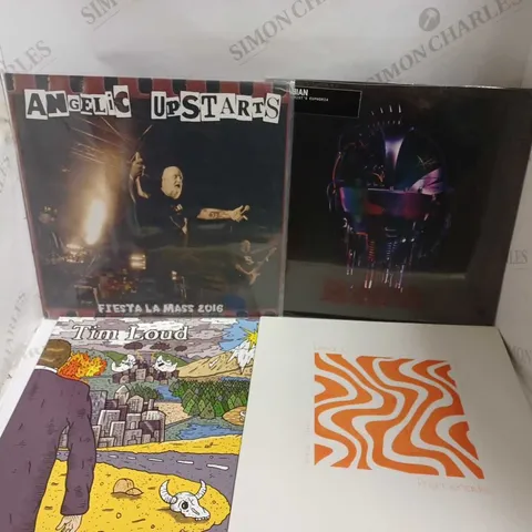 BOX OF APPROX 10 VINYLS TO INCLUDE KASABIAN, TIM LOUD AND ANGELIC UPSTARTS