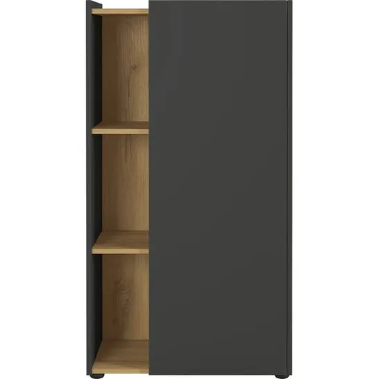 BOXED WHARTON 1 DOOR, 4 SHELF STORAGE CABINET (1 BOX)