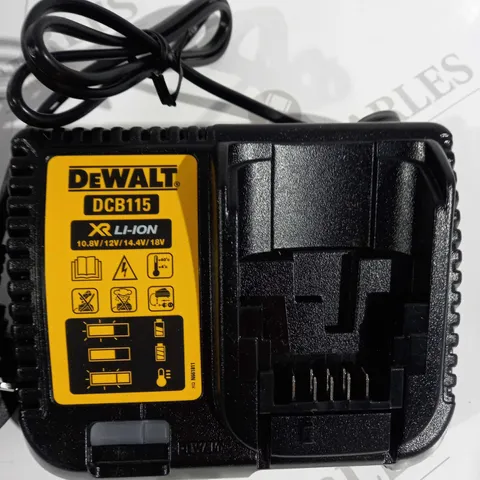 DEWALT DCB115 XR LI-ION CHARGER / 10.8V / 12V / 14.4 / 18V /  