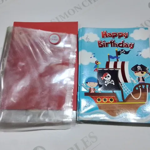 LOT OF 16 BOXES OF BRAND NEW PIRATE THEMED HAPPY BIRTHDAY CARDS - 48 PER BOX / TOTAL 768