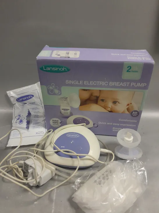 BOXED LANSINOH SINGLE ELECTRIC BREAST PUMP 