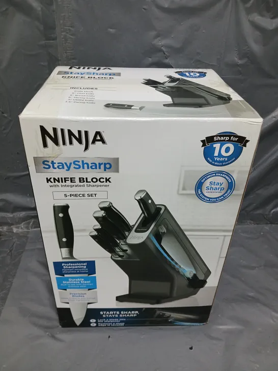 BOXED NINJA STAY SHARP KNIFE BLOCK - COLLECTION ONLY