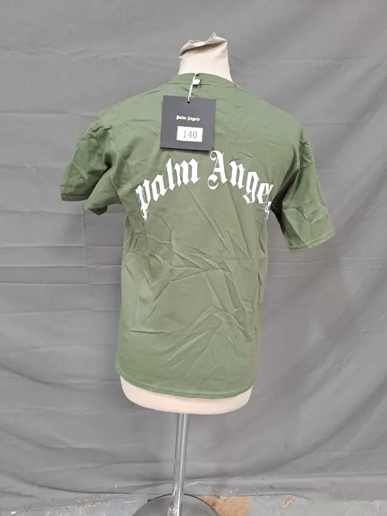 PALM ANGELS TEDDY PRINTED TSHIRT IN GREEN SIZE S