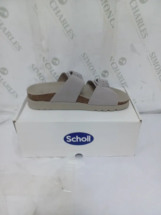 BOXED SCHOLL SOFTSTEP LADIES SANDALS BUCKLE FASTENING SIZE 7 GREY