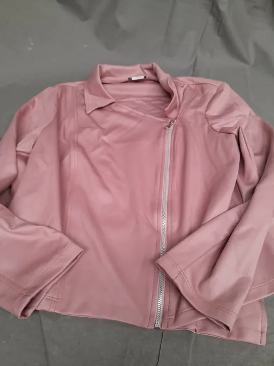 KIM&CO PINK ZIP UP JACKET - MEDIUM