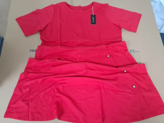 LOT OF 8 BRAND NEW DESTELLO A-LINE DRESSES IN RED - UK 20