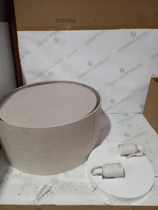 JOHN LEWIS SAMANTHA LINEN FLUSH CEILING LIGHT 