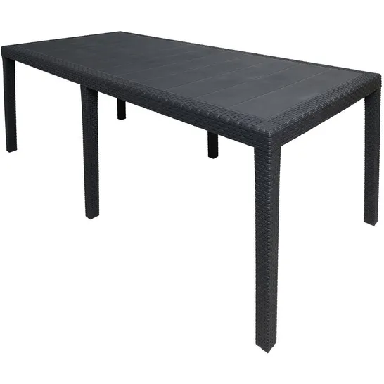 SHAILENE EXTENDABLE RATTAN DINING TABLE