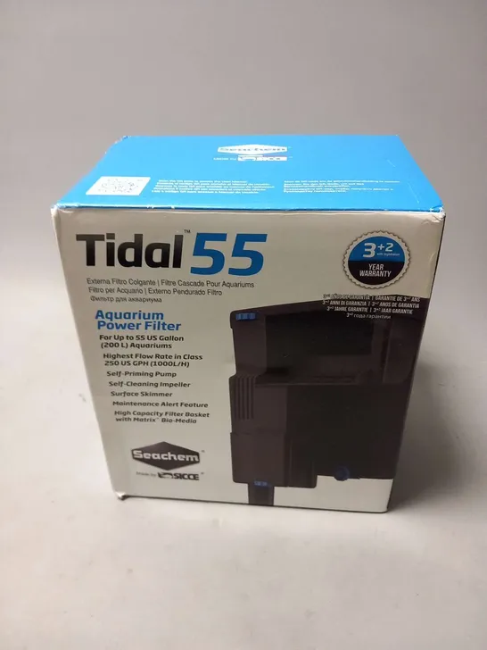 BOXED SEACHEM TIDAL 55 AQUARIUM POWER FILTER