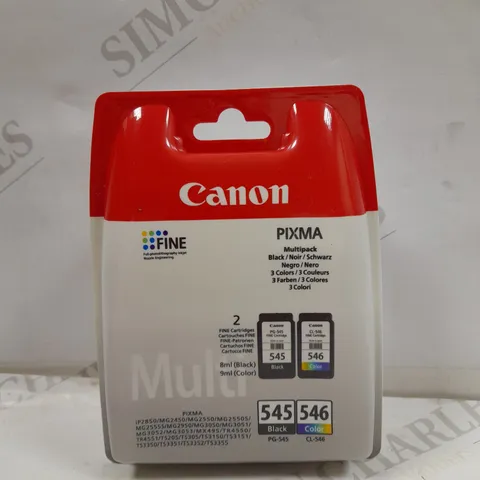 CANON PG-545 & CL-546 INK CARTRIDGES BLACK & COLOUR (SEALED)