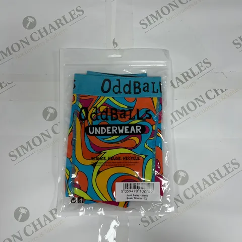 ODDBALLS UNDERWEAR BOXER SHORTS IN FRUIT SALAD SIZE XL