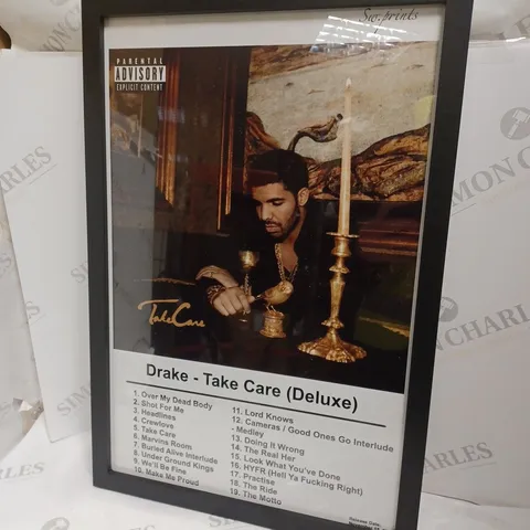 DRAKE TAKE CARE FRAMED ALBUM ART POSTER