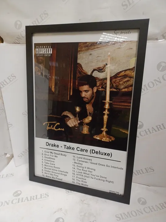 DRAKE TAKE CARE FRAMED ALBUM ART POSTER