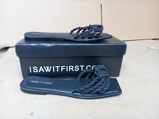 PAIR OF I SAW IT FIRST SQUARE TOE ROPE SANDALS UK SIZE 6