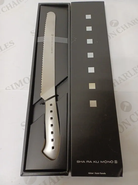 BOXED SHA RA KU MONO MOLYBDENUM VANADIUM STEEL 18-8 STAINESS STEEL FJ-15 23CM BREAD KNIFE