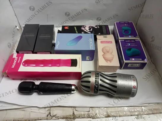 LOT OF APPROX 10 ASSORTED ADULT ITEMS TO INCLUDE MALE MASTURBATOR, VIBRATORS, COCK RING ETC