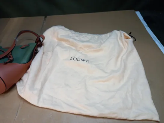 LOEWE BAG IN GREEN AND BROWN