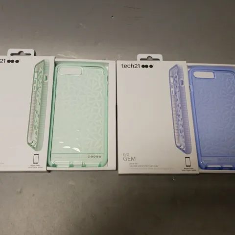 BOX OF APPROX 250 ASSORTED TECH21 CASES TO INCLUDE - EVO GEM IPHONE 7 PLUS MINT GREEN , EVO GEM IPHONE 7 PLUS IN LILAC - COLLECTION ONLY