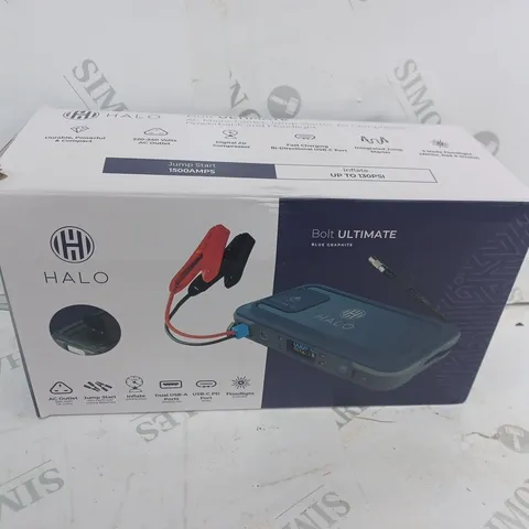 BOXED HALO BOLT ULTIMATE POWER BANK W/JUMP STARTER AIR COMPRESSOR & AC OUTLET