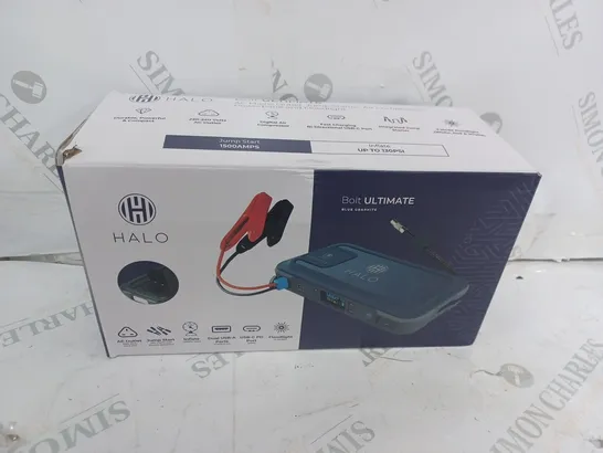 BOXED HALO BOLT ULTIMATE POWER BANK W/JUMP STARTER AIR COMPRESSOR & AC OUTLET