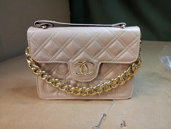 CHANEL QUILTED PURSE - PINK/GOLD