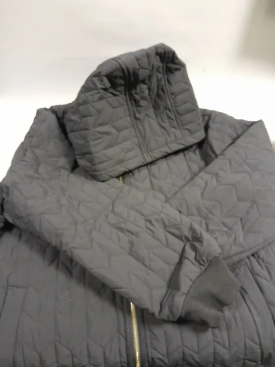 NUAGE LIGHTWEIGHT LONG CHEVRON PADDED JACKET WITH HOOD - 2XL