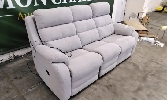 QUALITY BRITISH DESIGNED & MANUFACTURED G PLAN GREENWICH 3 SEATER POWER RECLINER SOFA SCALE DOVE FABRIC